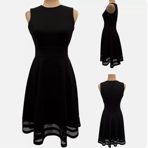 Calvin Klein Illusion Hem Fit & Flare Dress